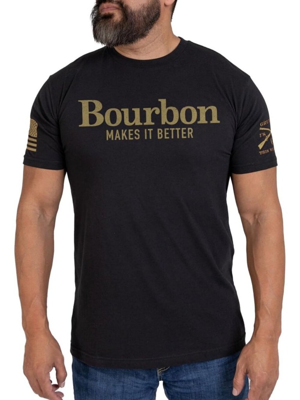 Men's Graphic Tee - Bourbon Makes It Better, Casual Wear, Fun T-Shirt, Unique